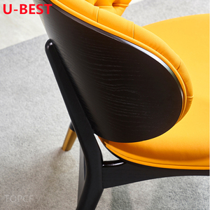 Fauteuil en cuir <span class=keywords><strong>Dalma</strong></span> U-Best, design italien minimaliste moderne, structure en bois massif, pour la maison et l'hôtel - Product Image 6