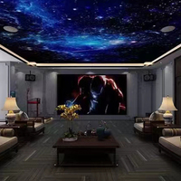 Isolation phonique Plafond étoilé Décoratif 3D Effet Galaxie Optique pour Enfants Chambre Cinéma Hôtel Bar Polyester Plafond Design