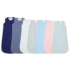 Sac de couchage d'été en bambou anti-chocs 50% bambou + 50% coton pour bébé, fermeture éclair, sans manches, pour l'exportation - Product Image 1