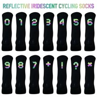 Chaussettes de cyclisme personnalisées avec logo imprimé numériquement, toutes saisons, antidérapantes, respirantes, évacuant l'humidité, pour hommes et femmes, sports de plein air