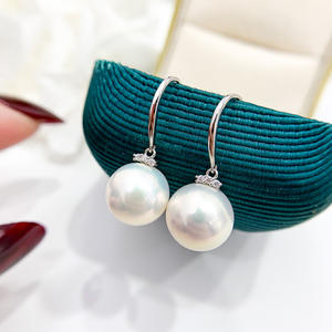 21890 Pendientes de Plata S925 para DIY con Perlas, Gancho de Oreja de Moda con Cuentas Redondas de 8-13mm y Base Vacía para Accesorios de Oreja - Product Image 2