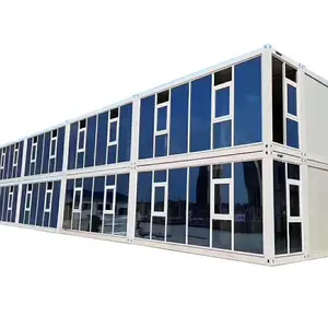 The best factory hot sales prefab portable home modern flat pack container house hotel with bathroom price 40 ft of Bottom Price