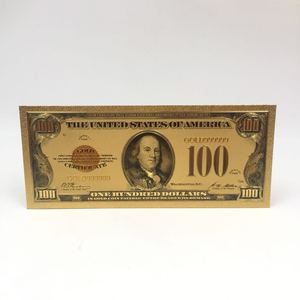 Gold Foil Banknote USD 100 <strong>Dollars</strong> Bill Commemorative <strong>Dollars</strong> Silver Banknotes <strong>Black</strong> Collection Card Usa Dedor Gift