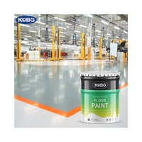 Peinture acrylique aqueuse pour sols commerciaux intérieurs, séchage rapide, finition brillante pour surfaces en béton, application au pinceau