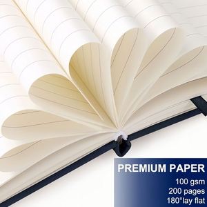 Carnet en cuir A5 avec logo personnalisé, 200 pages, 100 cahiers pour hommes et femmes, pour le travail, l'école, les voyages, le journal quotidien - Product Image 4