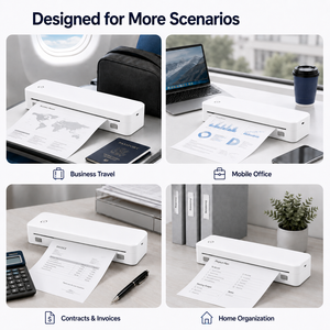 Impresora Térmica Portátil A4, Impresora Inalámbrica Compacta y Ligera sin Tinta con Batería Integrada para Oficina, Hogar y Negocios - Product Image 5