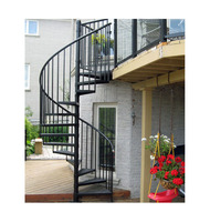 Rampe d'escalier en spirale en acier au carbone, montage mural, support de main courante, fixation incurvée pliable, escalier en spirale moderne en acier au carbone