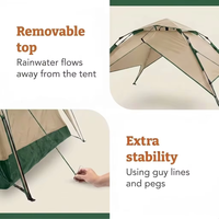 Tente de camping instantanée automatique hydraulique pour 3 personnes, imperméable PU3000mm, personnalisable OEM/ODM, tente familiale de plage et d'extérieur de qualité supérieure