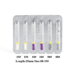 手動ステンレス鋼Cファイル (サイズ06/08/10/15/20) C-パイロット消耗品6ピース/パック - Product Image 1