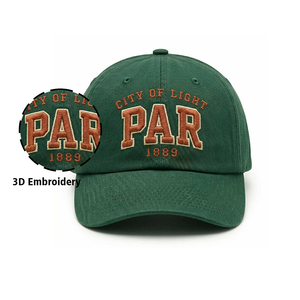 Cappellino da Baseball alla Moda con Visiera Curva, Morbido, in Cotone, Sportivo, Traspirante, per Esterni, con Ricamo Personalizzato 3D a Rilievo di Precisione - Product Image 2