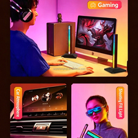 Support de casque de jeu RGB pour ordinateur de bureau avec affichage de rythme musical, support de casque pour joueur avec LED multicolores, accessoires de jeu de bureau