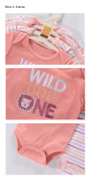 4 pièces Ensembles de vêtements pour bébé en coton Styles variés Combinaison pour bébé nouveau-né à manches courtes Vente en gros ODM 0-9 mois