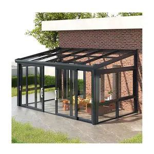 Nieuwste Ontwerpen Glas Aluminium Frame Huis Voor Tuin Villa Prefab Huis Prijs