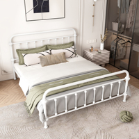 Lit en fer moderne à double usage Mobilier de chambre à coucher durable à cadre unique pour hôtel, maison, adultes et enfants