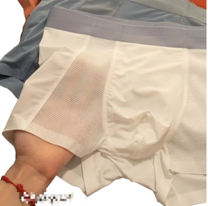 Men's Seamless Ice Silk Underwear With air Conditioning Mesh Breathable Four Corner <b>Pants</b> That Absorb Sweat and Dry Quickly - Product Image 1