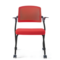 Chaise d'entraînement pour étudiants en maille de haute qualité, sièges collaboratifs pour salles de classe avec tablette pliable pour les amphithéâtres universitaires