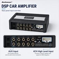 Amplificateur de puissance 4 canaux classe AB avec processeur DSP 8 canaux, puissance maximale 4x60W, autoradio