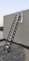 Escalier escamotable multifonctionnel industriel durable en acier galvanisé noir et aluminium, épaissi, invisible, pour intérieur domestique