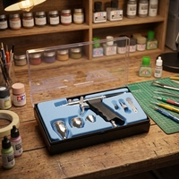 Kit de peinture aérographe professionnel BT-166A à double action en cuivre, alimentation par gravité, écologique, pour la décoration de gâteaux, le maquillage et la peinture de modèles