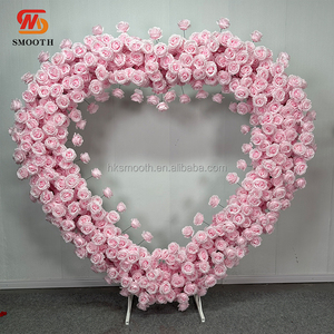 SMOOTH Customize Design Wedding Events Party Decoration Fabric Backing <b>Pink</b> Horn Flower Arch - Product Image 4