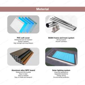 <span class=keywords><strong>Cubierta</strong></span> Automática Enrollable para <span class=keywords><strong>Piscina</strong></span> de PVC YOLO-POOL con Protección de Seguridad, Fácil de Instalar para Piscinas de Jardín y Hogar - Product Image 5