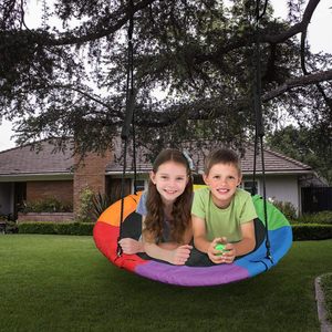 NUEVO Columpio Infantil de Acero y Tela Resistente de 40 Pulgadas con Barra de Agarre para Uso en Interiores/Exteriores, Parque de Trampolines - Product Image 5