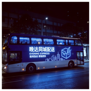 Poster Pubblicitario EL per Autobus Urbani. Annunci Esclusivi Personalizzati. La prossima evoluzione della pubblicità tradizionale sulle pareti dei pullman - Product Image 1
