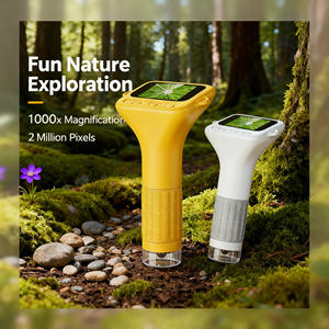 Le plus récent 375 Mini loupe <span class=keywords><strong>Portable</strong></span> de 2 pouces <span class=keywords><strong>Microscope</strong></span> de poche électronique 1000X vraie lumière LED enfants Science Fun ensemble optique ROHS - Product Image 1