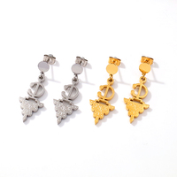 Vente en Gros Ensemble Bijoux Acier Inoxydable Mode Personnalisé Plaqué Or 18 Carats Pendentif Berbère Boucles d'Oreilles Collier Bracelet pour Femme