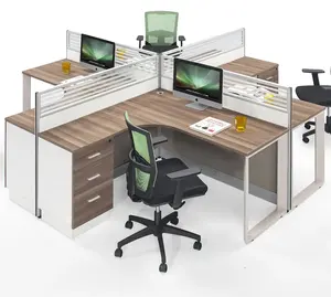 Kantoorgroep Tafel Meubelen Werkstation Met Kast Eigentijdse Partities Kantoorhokje Tafel