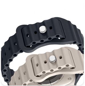 Nueva correa de reloj deportivo de silicona Ocean para Appl <span class=keywords><strong>Watch</strong></span> Series <span class=keywords><strong>8</strong></span> Ultra 7 6 5 Correa 49mm 45mm 41mm pulsera de reloj con hebilla de mariposa - Product Image 6