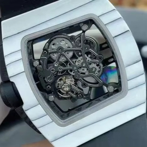 Reloj deportivo de lujo para hombre de alta calidad con diseño hueco de fibra de carbono y movimiento mecánico automático - Product Image 2