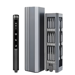 Destornillador eléctrico de precisión con 5 velocidades y torque ajustable para reparación de teléfonos móviles, cuerpo metálico con luz LED y carga tipo C - Product Image 2