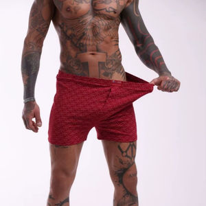 Calzoncillos Bóxer Rojos de Algodón para Hombre, Transpirables, Suaves, de Corte Relajado, Cómodos, Proveedor al por Mayor de Ropa Interior Masculina - Product Image 1