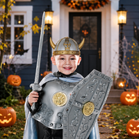 Nouveau Casque Viking en Corne Électroplaqué en Plastique – Chapeau de Guerrier pour Fêtes, Accessoire de Déguisement pour Halloween, Carnaval et Événements Cosplay