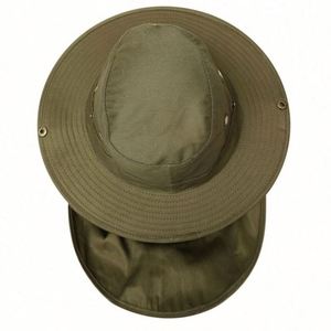 Chapeau de pêche en gros pour l'extérieur avec protection solaire pour le cou, chapeau de safari à large bord pour hommes, chapeau bob de randonnée avec cordon - Product Image 5
