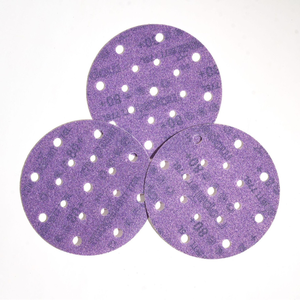 OEM Abrasive Pad <strong>Hook</strong> and <strong>Loop</strong> 6" 17 Holes <strong>Sanding</strong> Paper <strong>Disk</strong> Aluminum Oxide <strong>Sanding</strong> Disc for Car Metal Grinding Wood Polishing - Product Image 1