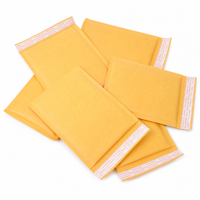 Enveloppes matelassées jaunes à fermeture facile en LDPE avec bulles, résistantes aux intempéries, pour produits de soin de la peau, cosmétiques, marques de beauté et soins personnels