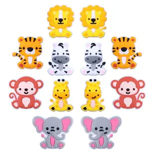 Animal León Tigre jirafa mono forma <span class=keywords><strong>de</strong></span> <span class=keywords><strong>cebra</strong></span> grado alimenticio cuentas focales <span class=keywords><strong>de</strong></span> silicona no tóxicas para joyería <span class=keywords><strong>de</strong></span> dentición <span class=keywords><strong>de</strong></span> bebé - Product Image 1