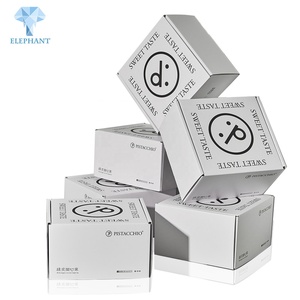Boîte d'emballage carrée pliable en carton ondulé de qualité alimentaire, personnalisée et recyclée, pour gâteaux, blanche - Product Image 4