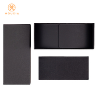 Étui en similicuir noir mat haut de gamme avec emballage cadeau, ensemble de lunettes de luxe