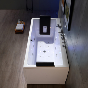 Bain à remous moderne <span class=keywords><strong>et</strong></span> luxueux homologué CE, 1,7-1,9 m, 2-3 personnes, <span class=keywords><strong>avec</strong></span> jets de <span class=keywords><strong>massage</strong></span>, design haut de gamme pour villas, hôtels <span class=keywords><strong>et</strong></span> maisons d'hôtes intérieures - Product Image 1