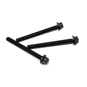 OEM Factory Custom Cheap Price Fastener Flange Bolts Black Zinc Plating Carbon Steel Bolts for Carriage