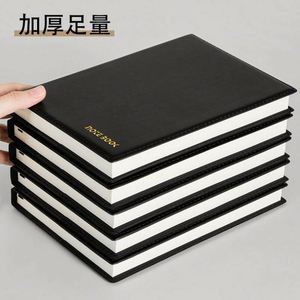 Custom A3 Black Business Journal Planner Silk Ribbon Bookmark Fabric Linen Hardcover Eco-friendly Gold Spine PP Cover - Product Image 6