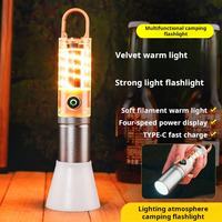 Fuente de luz dual multifuncional aleación de aluminio Abs ganchos recargables Zoom telescópico Led antorchas luces linterna táctica