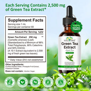 SOLOTREE Supplément Liquide Pur de Camélia Sinensis, Teinture Naturelle à Base de Plantes, Gouttes d'Extrait de Thé Vert pour le Soutien Immunitaire et Antioxydant - Product Image 2