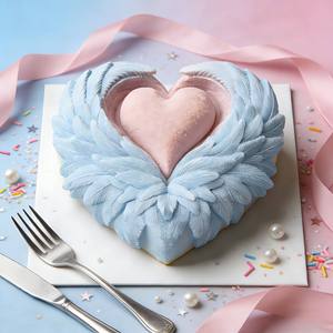 Cetakan Silikon Mousse Hari Valentine, Cetakan Kue Berbentuk Hati Kreatif dengan Bulu, Cetakan Cokelat Prancis - Product Image 3
