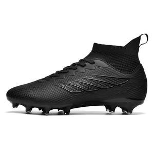 Scarpe da <span class=keywords><strong>Calcio</strong></span> FG da Uomo con Tacchetti Lunghi e Lacci, Modello Wing Completamente Nero - Product Image 1