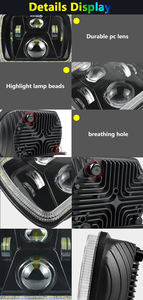 Liwiny 7Inch Vierkante Led Koplamp Wit Geel Drl Angel Eye Hi/<span class=keywords><strong>Lo</strong></span> Beam Voor Auto Truck Koplamp - Product Image 6