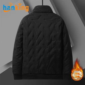 Chaqueta cálida Ehanking para hombre, chaquetas impermeables gruesas de lana cálida para hombre, <span class=keywords><strong>abrigo</strong></span> informal de gran tamaño para exteriores - Product Image 3